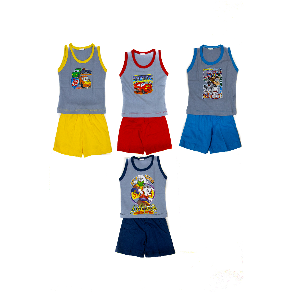 Conjunto Estampado Infantil Colorido - Blusa e Short - Estampa Sortida