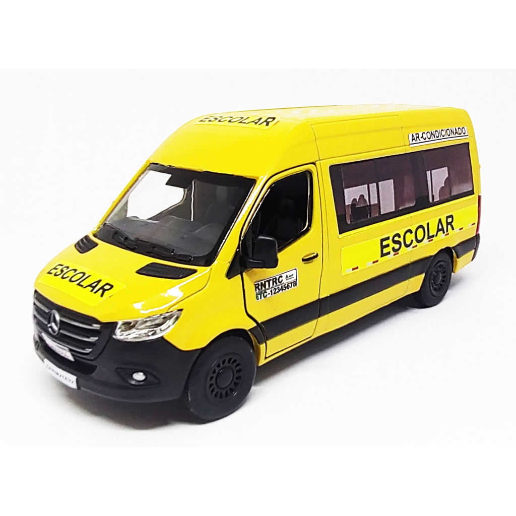 Miniatura Van Sprinter Escolar 1/48  12 cm