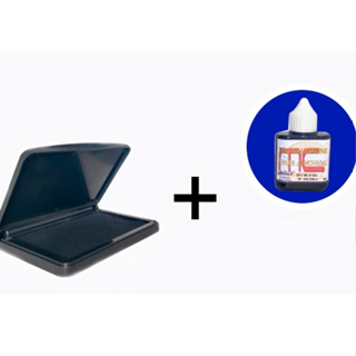 Kit Almofada e tinta para carimbo em Oferta na Shopee