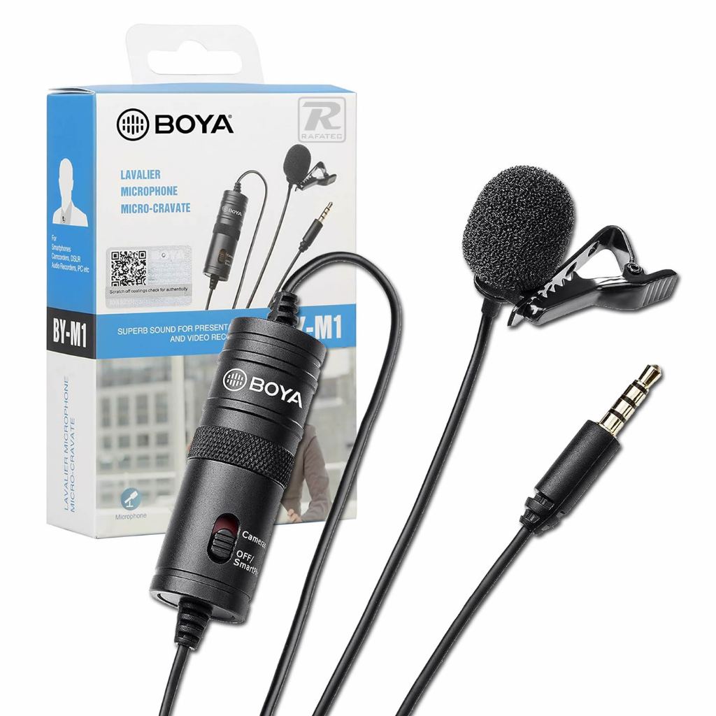 Microfone De Lapela Clip Boya BY M1 P2 P3 P10 Palestrantes Apresentações Gravação