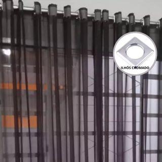 Cortina Voil Sala Quarto 4 00X2 80 Tecido Leve Transparente Delicado Ilhós Cromado Acabamento Bainha em Oferta na Shopee
