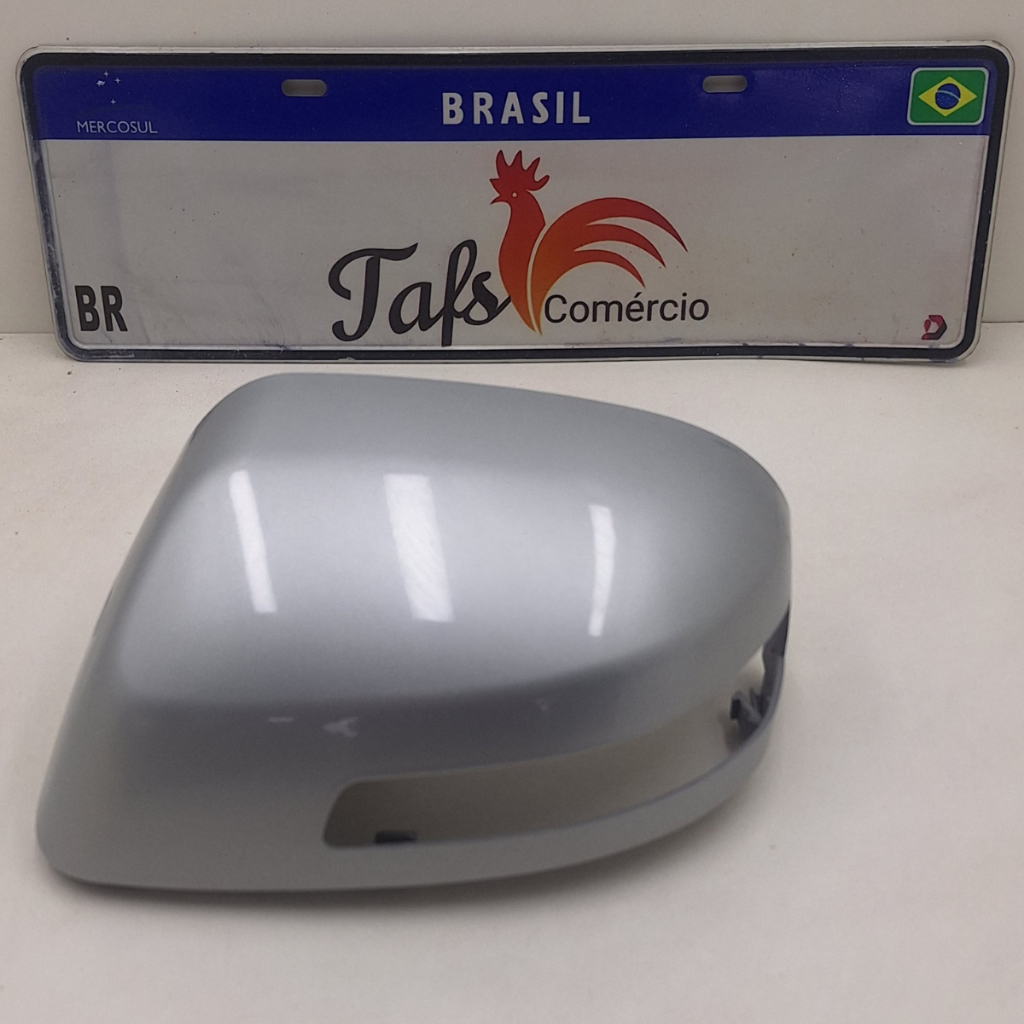 Capa Retrovisor Honda Civic 2013 a 2016 com Furo do Pisca Lado Motorista Prata