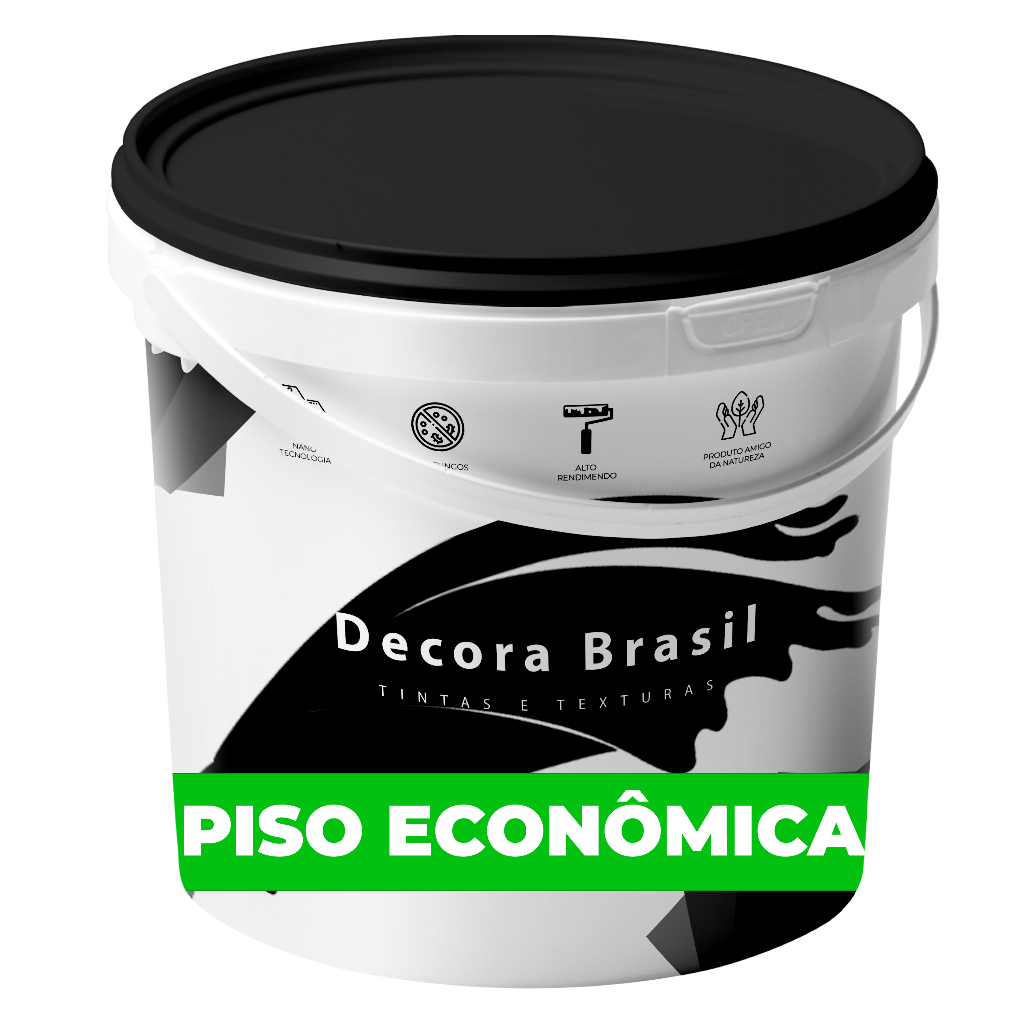 Tinta Piso Galão 3,6L e 800ml Decora Brasil Econômica Base Água Calçada Garagem Quintal Área Externa e Interna