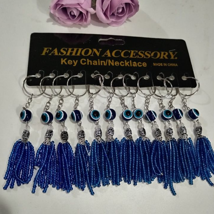 Kit 1-12 Peças Chaveiros De Miçangas Com Olho Grego em Oferta na Shopee