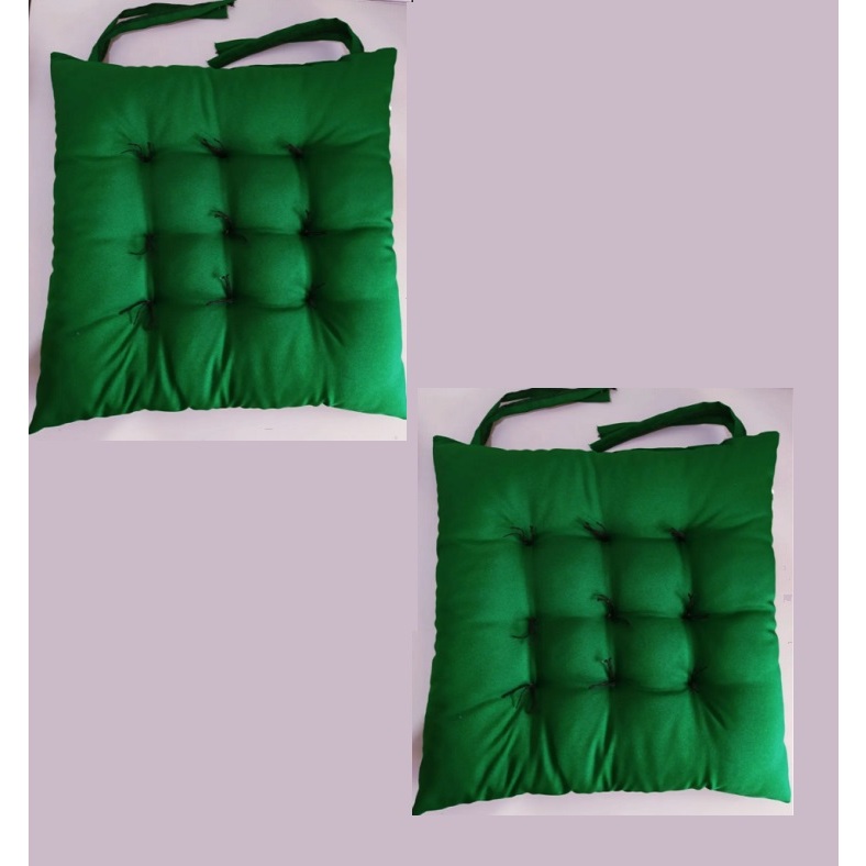 KIT COM 2 ALMOFADAS FUTON ASSENTO PARA CADEIRA - VERDE-BANDEIRA