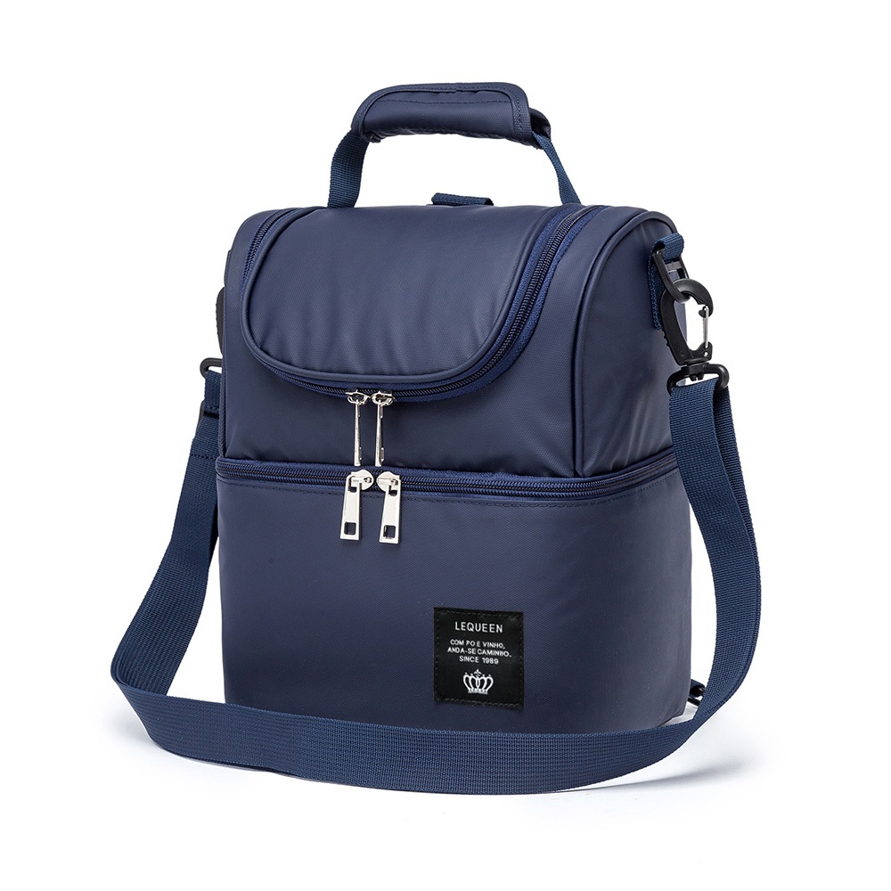 Lancheira Térmica Lequeen Bolsa Transversal Marmita Fitness em Oferta na Shopee