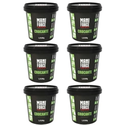 Kit 06x Maniforce Pasta De Amendoim Crocante 100% Amendoim - 1,010Kg