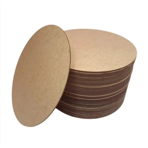 kit com 6 Sousplat MDF Cru 35cm Supla Suplats Base para capa Tecido