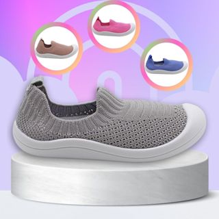 Tênis Meia de Crochê Calce Fácil para Bebês Sola Antiderrapante Infantil Confortável em Oferta na Shopee