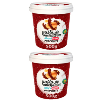 Kit 02x Pasta de Amendoim Manicrem Chocolate - 500g em Oferta na Shopee