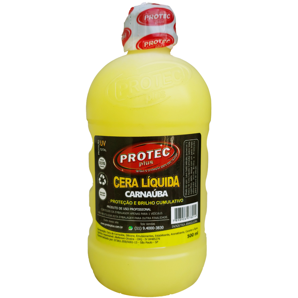 Cera de Carnaúba Liquida Protege e Trata a Pintura 500ml em Oferta na Shopee