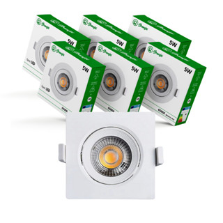 Kit 30 Luminária Led Spot 5W Redondo Quadrado Embutido Branco Frio Quente 3000k 6500k Bivolt em Oferta na Shopee