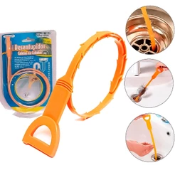 Desentupidor Prático Pegador De Cabelos Para Pias Box Ralos Banheiros Cozinha Lavanderia TOP