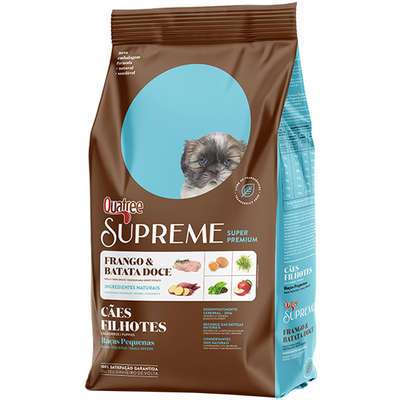 Ração Seca Quatree Supreme Frango e Batata Doce Cães Filhotes Raças Pequenas 10KG
