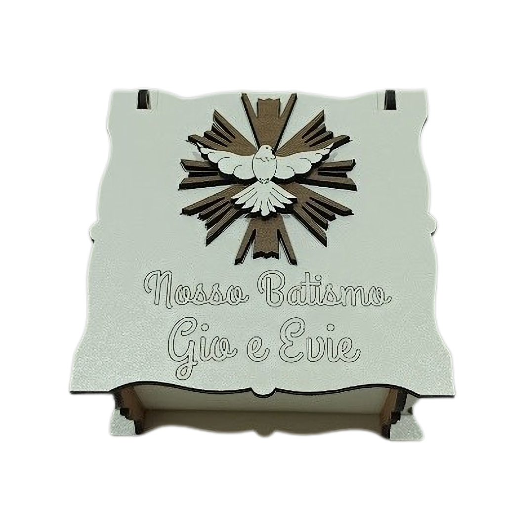 Caixas Lembrancinhas Batizado 10x10x5 Branca Mdf - 10 Unidades em Oferta na Shopee