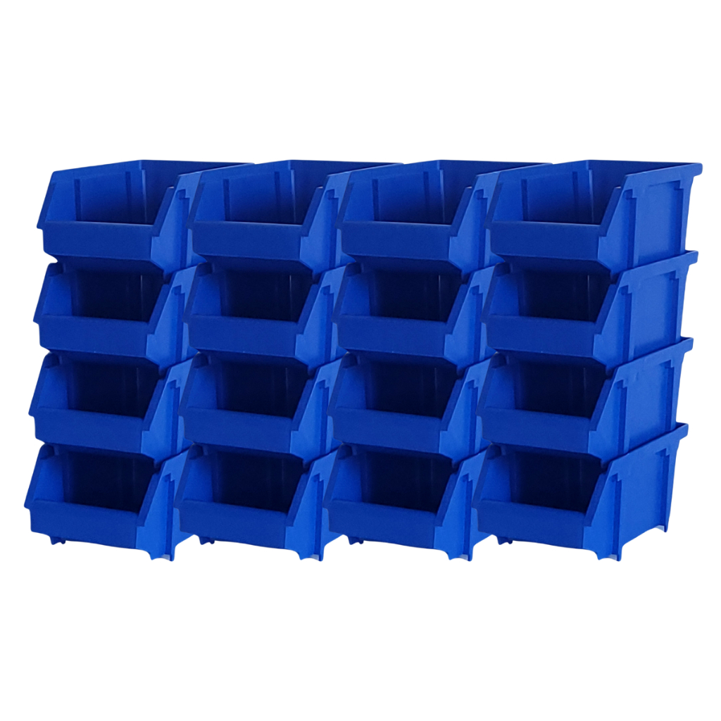 Kit 20 Caixa Gaveta Plástica Organizadora Bin Nº3 Plus Azul