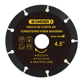 Disco de Corte Madeira Tungstenio Furo 22mm Diametro 115mm Cortes Precisos em Oferta na Shopee