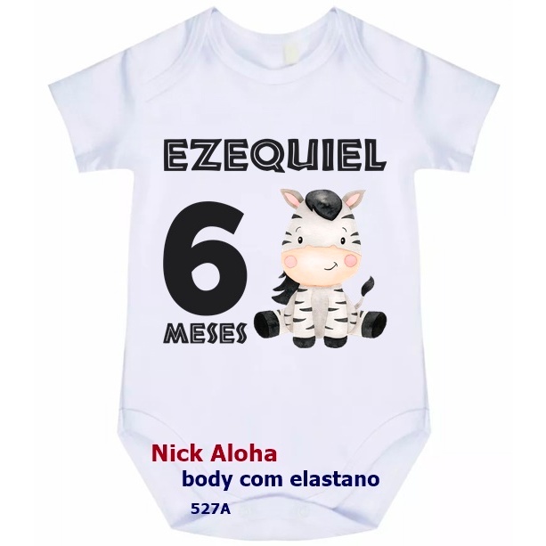 BODY BEBÊ SAFARI ZEBRA 527A