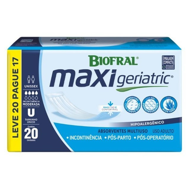 Biofral Maxi Geriatric Absorvente Geriátrico 20 Unidades