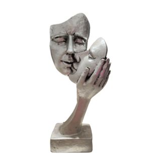 Estatua Prata Cromado Gesso Decoracao Casal em Oferta na Shopee