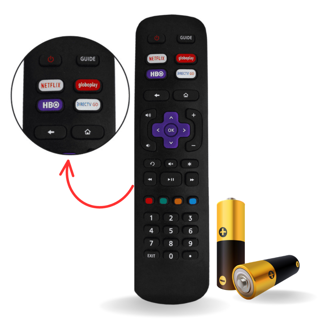 Controle Remoto Compatível com TCL SEMP ou TOSHIBA Roku Smart TV com Pilhas