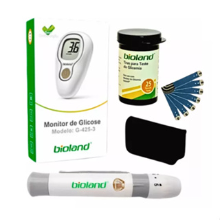 Kit Aparelho Medir Glicose Diabetes G-425 Completo - Bioland em Oferta na Shopee