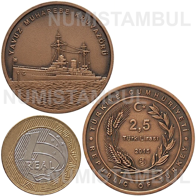 Turquia - 2,5 liras 2015 (Cruzador SMS Goeben)