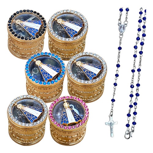 Lembrancinha Terço Rosário Católico Relicário Nossa Senhora para Batizados, Eventos Religiosos, Catequese, Casamento
