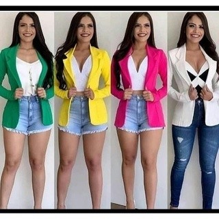 Kit 4 Maxi Blazers Blazer Feminino Atacado Blazer Longo Acinturado