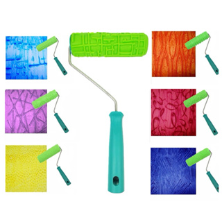 Rolo Textura Decorativa de Borracha C/Suporte Desenhos Diversos - Compel em Oferta na Shopee