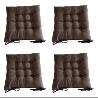 KIT COM 4 ALMOFADAS FUTON ASSENTO PARA CADEIRA - MARROM em Oferta na Shopee