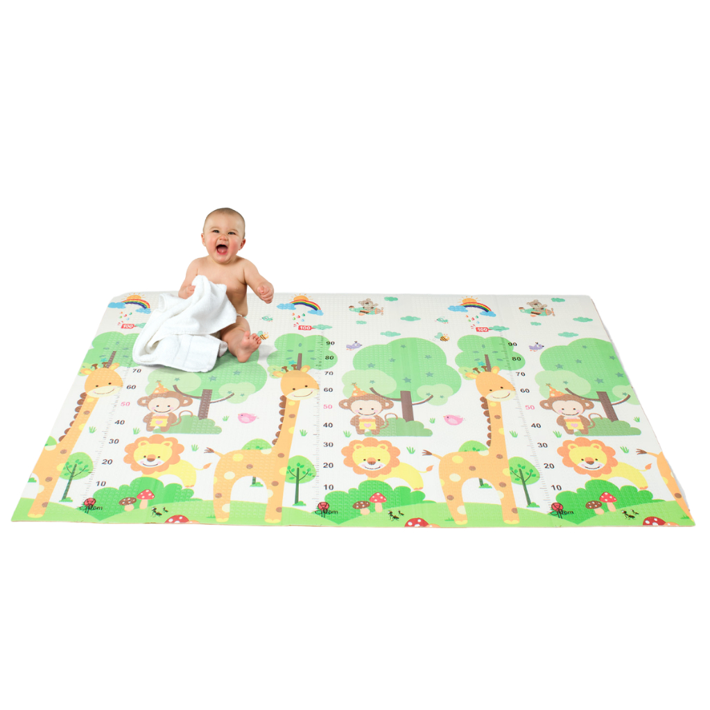 Tapete Infantil Interativo Atividade Bebê Dupla Face  Emborrachado Térmico Dobravel Portatil All Baby - 200 x 150 cm