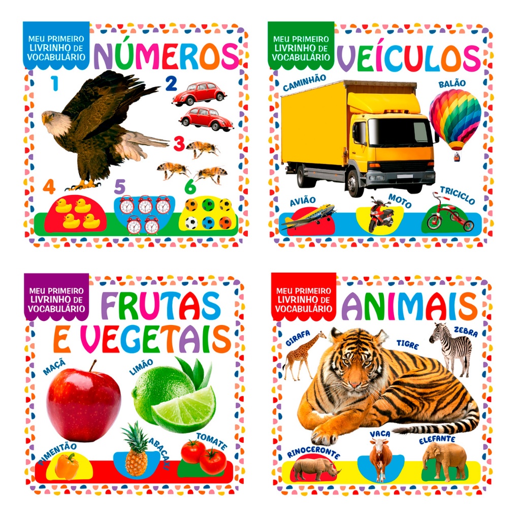 Coleção Meu Primeiro Livrinho de Vocabulário - Kit com 4 Livrinhos