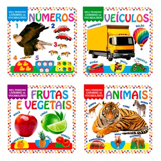 Coleção Meu Primeiro Livrinho de Vocabulário - Kit com 4 Livrinhos em Oferta na Shopee