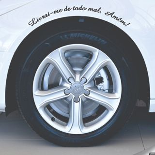 Adesivo Livrai-me de todo mal. Amém! Paralama Carro Moto Notebook Curvado e Reto em Oferta na Shopee