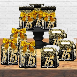 Kit 30 Caixinhas 15, 18, 20, 30, 40, 50, 60 e 70 Anos 2 em 1 - Lembrancinhas Decoração de festa. em Oferta na Shopee
