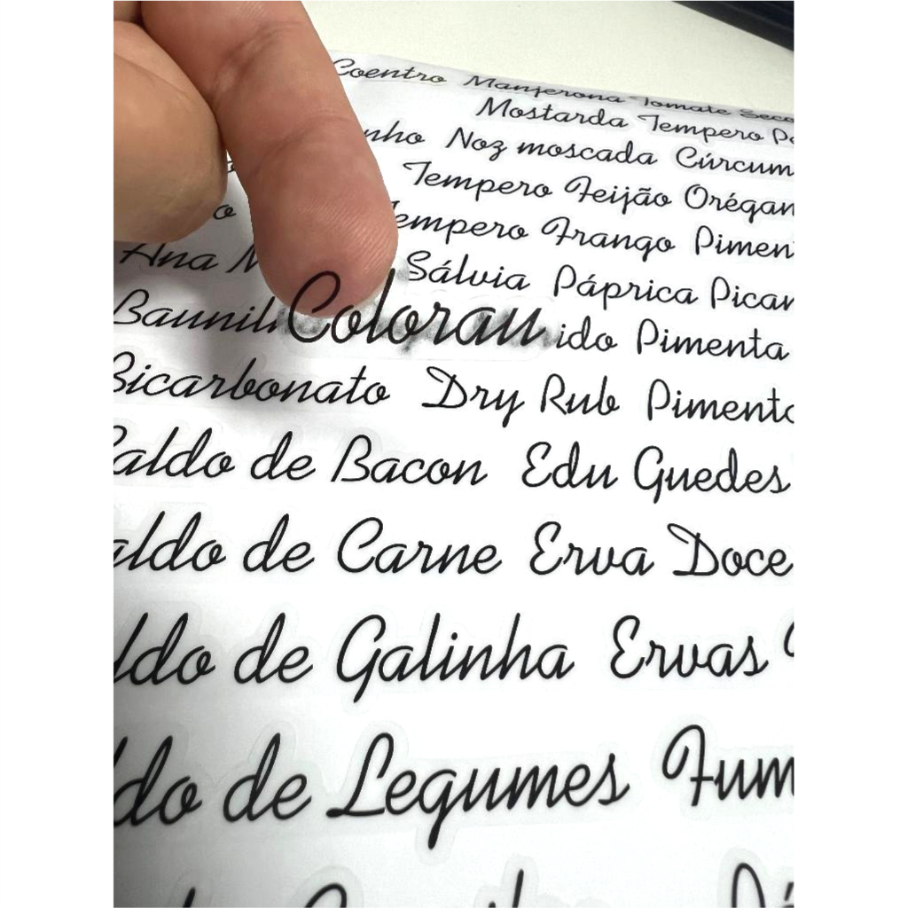 69 Etiquetas Adesivas Temperos Condimentos Potes Rótulos TRANSPARENTE à Prova D'água não desbota em Oferta na Shopee