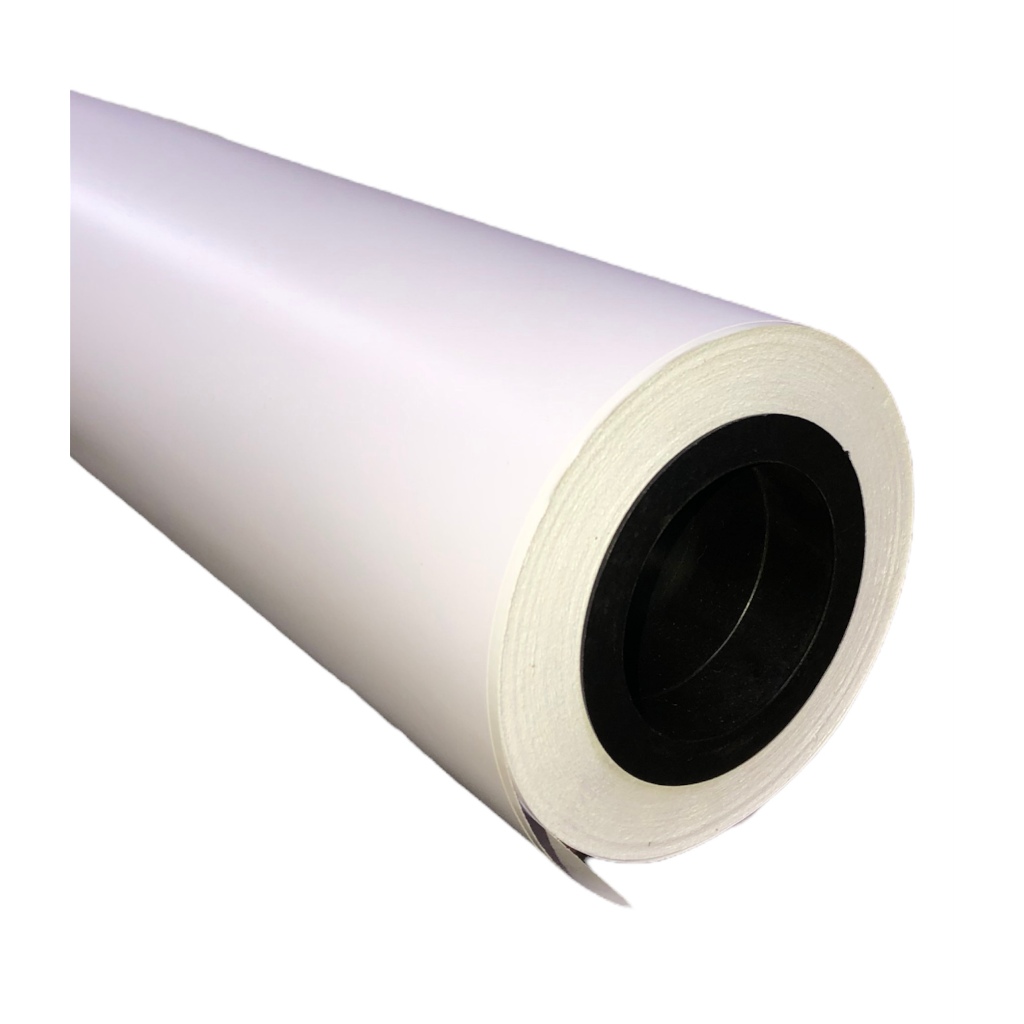 Adesivo Rolo Vinil Branco Brilho Impressão 1,07m X50 Metros