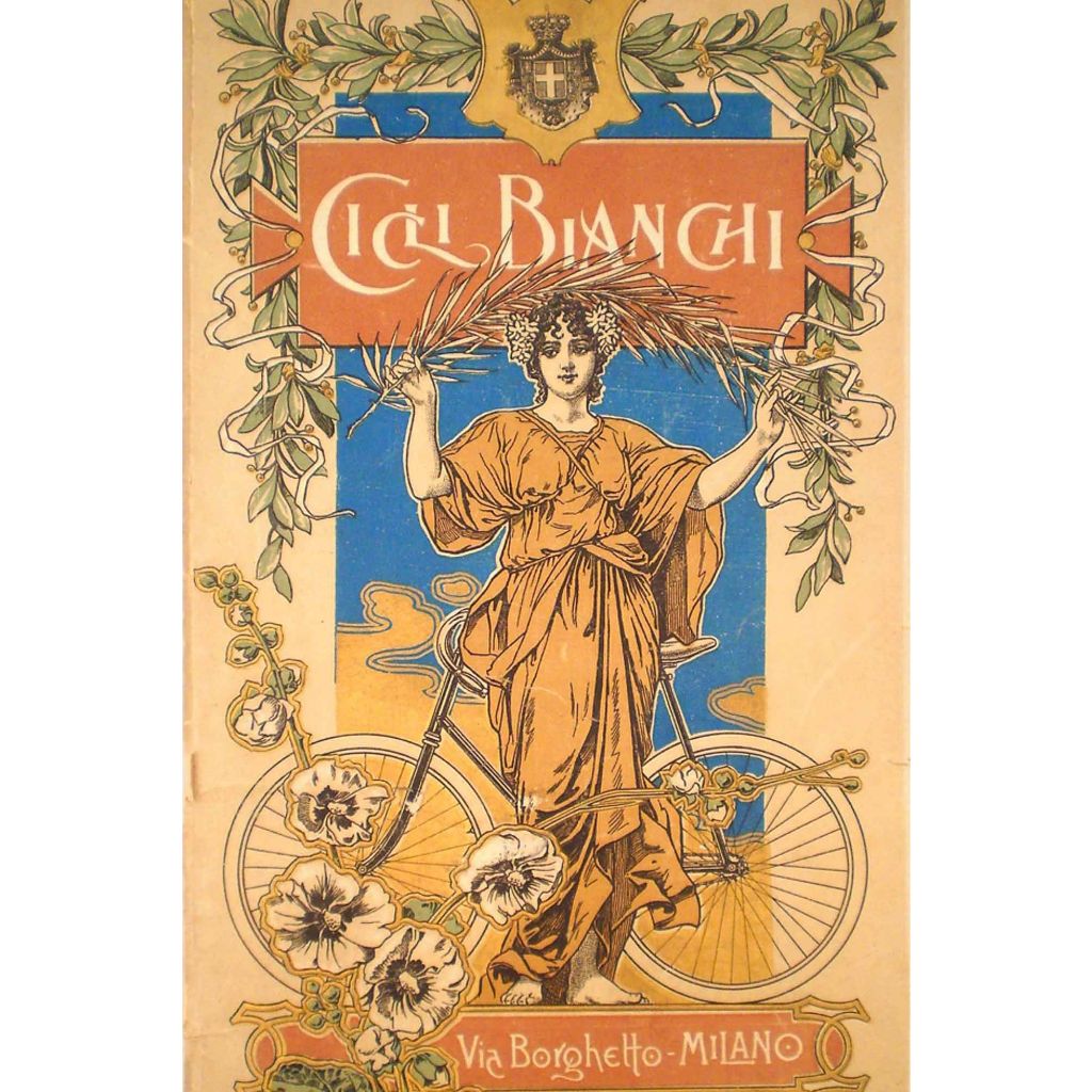 Poster Retrô - Bicicleta Bianchi - Decora   -    33 Cm X 48 Cm