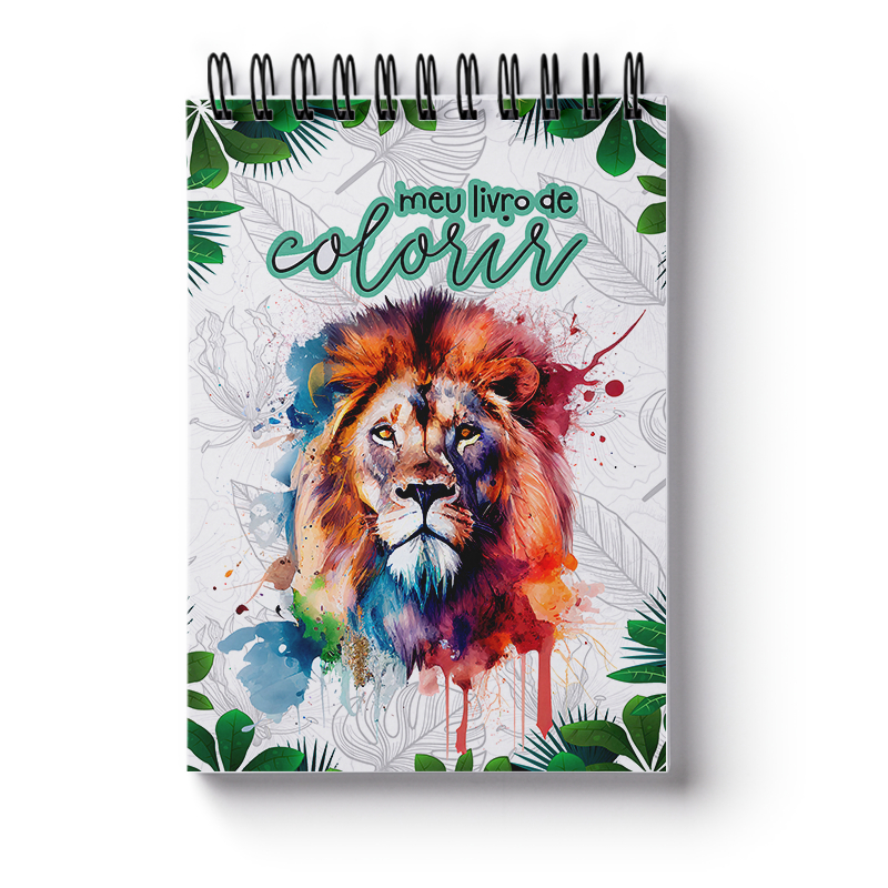 Livro de Colorir Savana  Tamanho Maior Para Mais Conforto ao Colorir