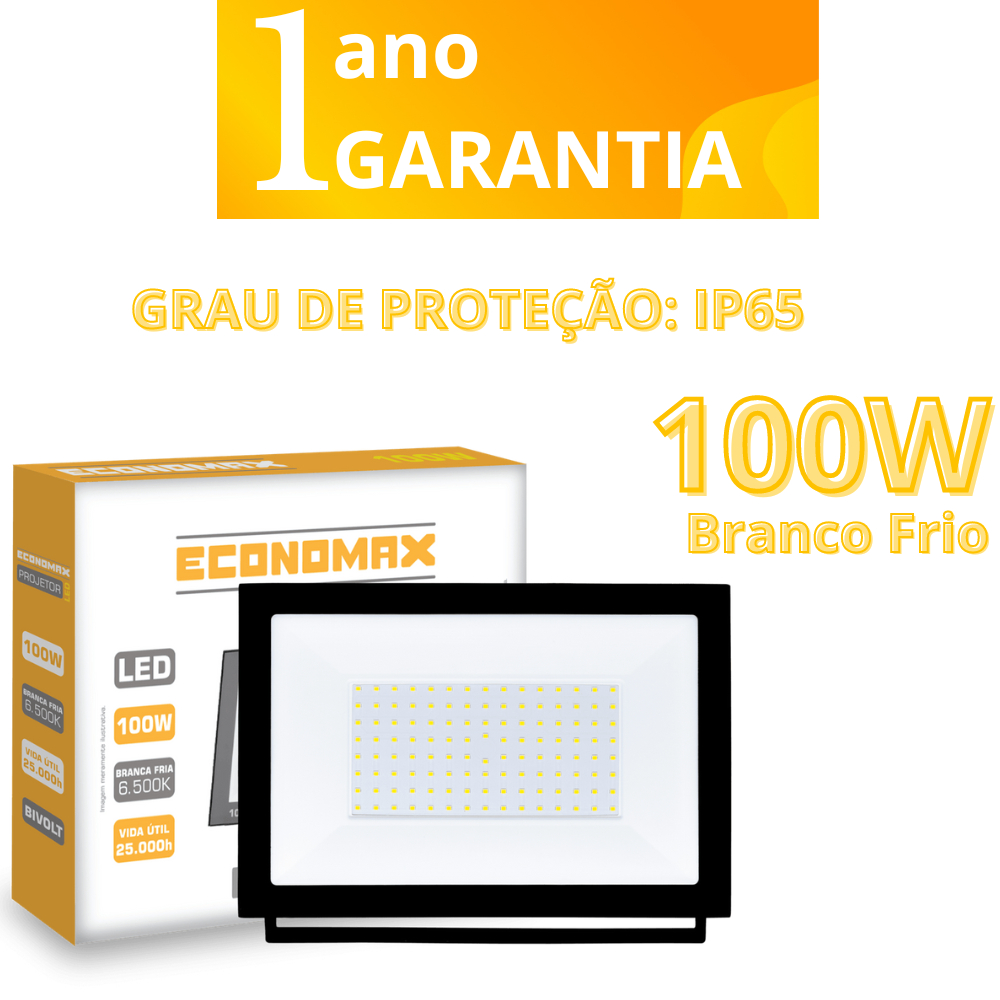 Refletor Projetor Led 100w 50w 30w 20w Kian Garantia 1 Ano