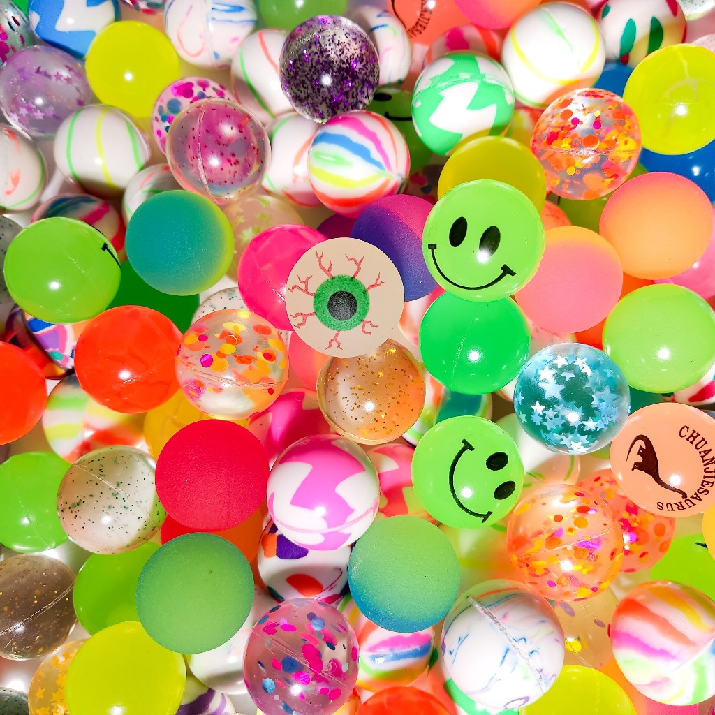 Bolinha Pula-pula 27mm Pacote Com 200 Bolinhas Variadas