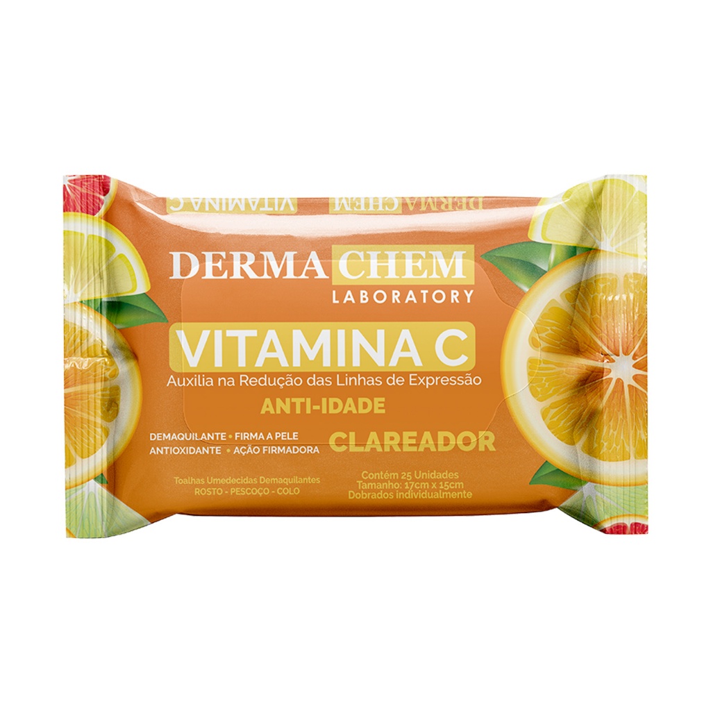 Dermachem Lenço Demaquilante Vitamina C Clareador