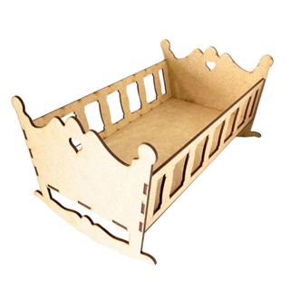 Mini berço bercinho boneca reborn 43 cm mdf cru caminha mini boneca dia das crianças em Oferta na Shopee