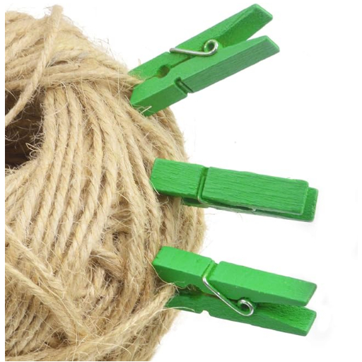 Mini Prendedor de Madeira Verde 3,5cm - 50 unidades - Rizzo