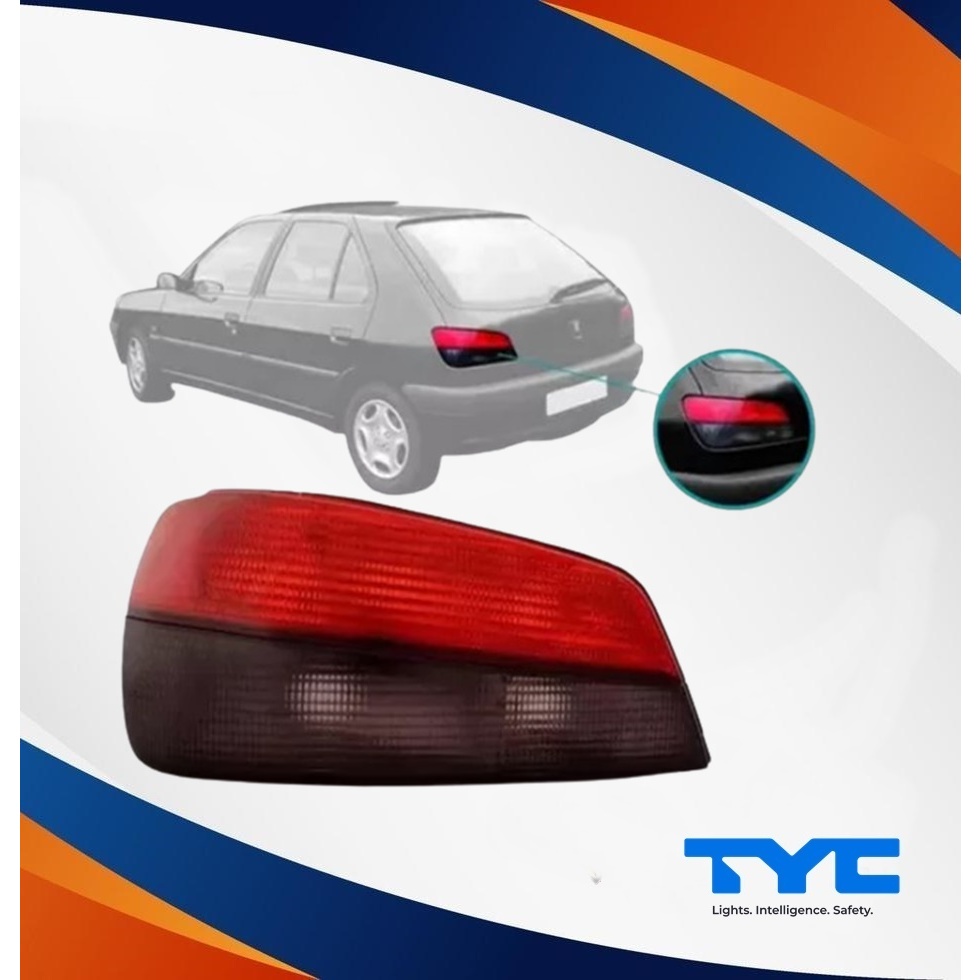 Lanterna Traseira Esquerda Peugeot 306 Sedan Marca Tyc Ano: 1997 Até 2000 Cód: 11-A244-01-2B