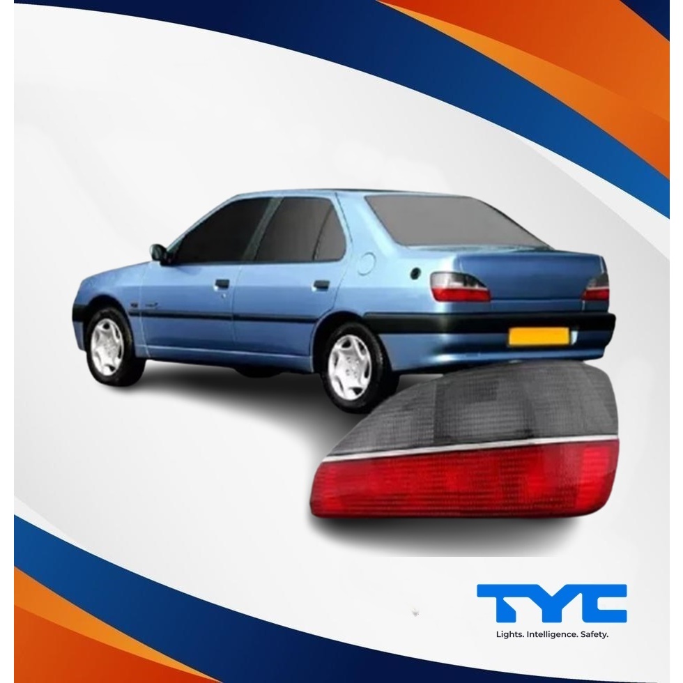 Lanterna Traseira Direita  Peugeot 306 Sedan Friso Cromado Marca Tyc Ano:1997 Até 2000 Cód: 11-A245-01-2B
