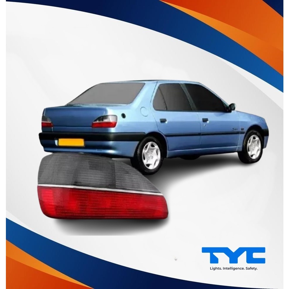 Lanterna Traseira Esquerdo  Peugeot 306 Sedan Friso Cromado Marca Tyc Ano: 1997 Até 2000 Cód: 11-A246-01-2B
