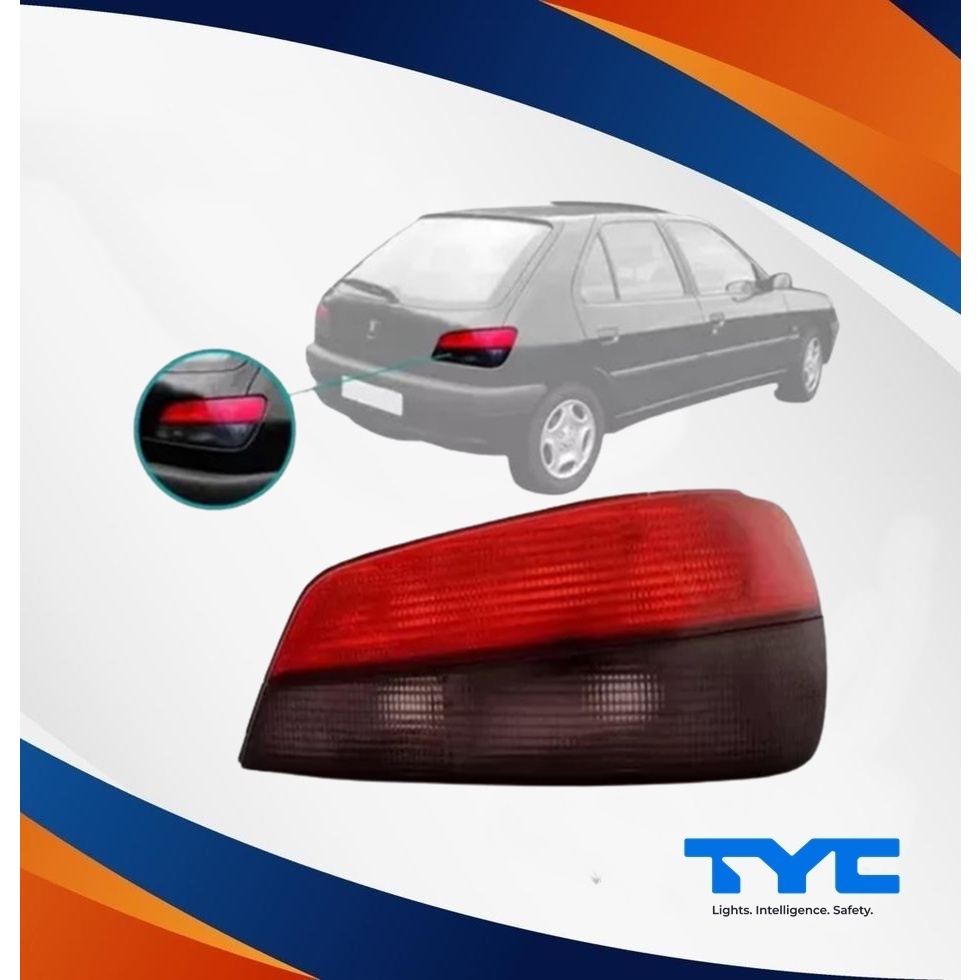 Lanterna Traseira Direito  Peugeot 306 Sedan Marca Tyc Ano:1997 Até 2000 Cód: 11-A243-01-2B