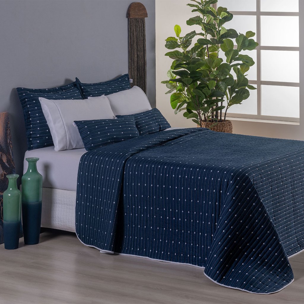 Kit Cobre Leito 07 Peças Casal King Bordado Urbany Hipercal 400 Fios em Oferta na Shopee